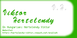 viktor hertelendy business card